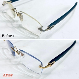 Mạ vàng Cartier, thay mắt viễn Essilor, phục hồi càng gỗ hư hỏng