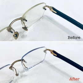 Mạ vàng Cartier, thay mắt viễn Essilor, phục hồi càng gỗ hư hỏng